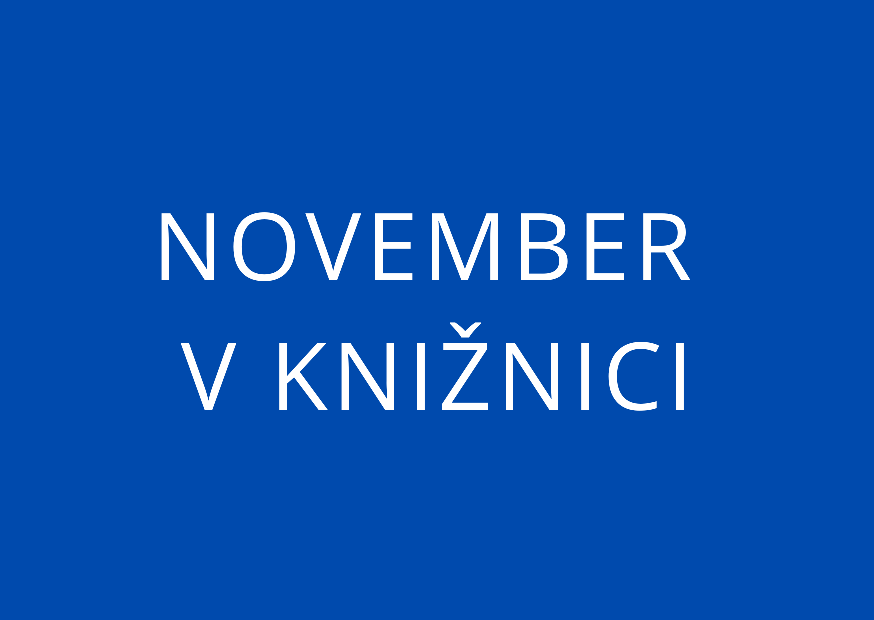 Novembrové podujatia